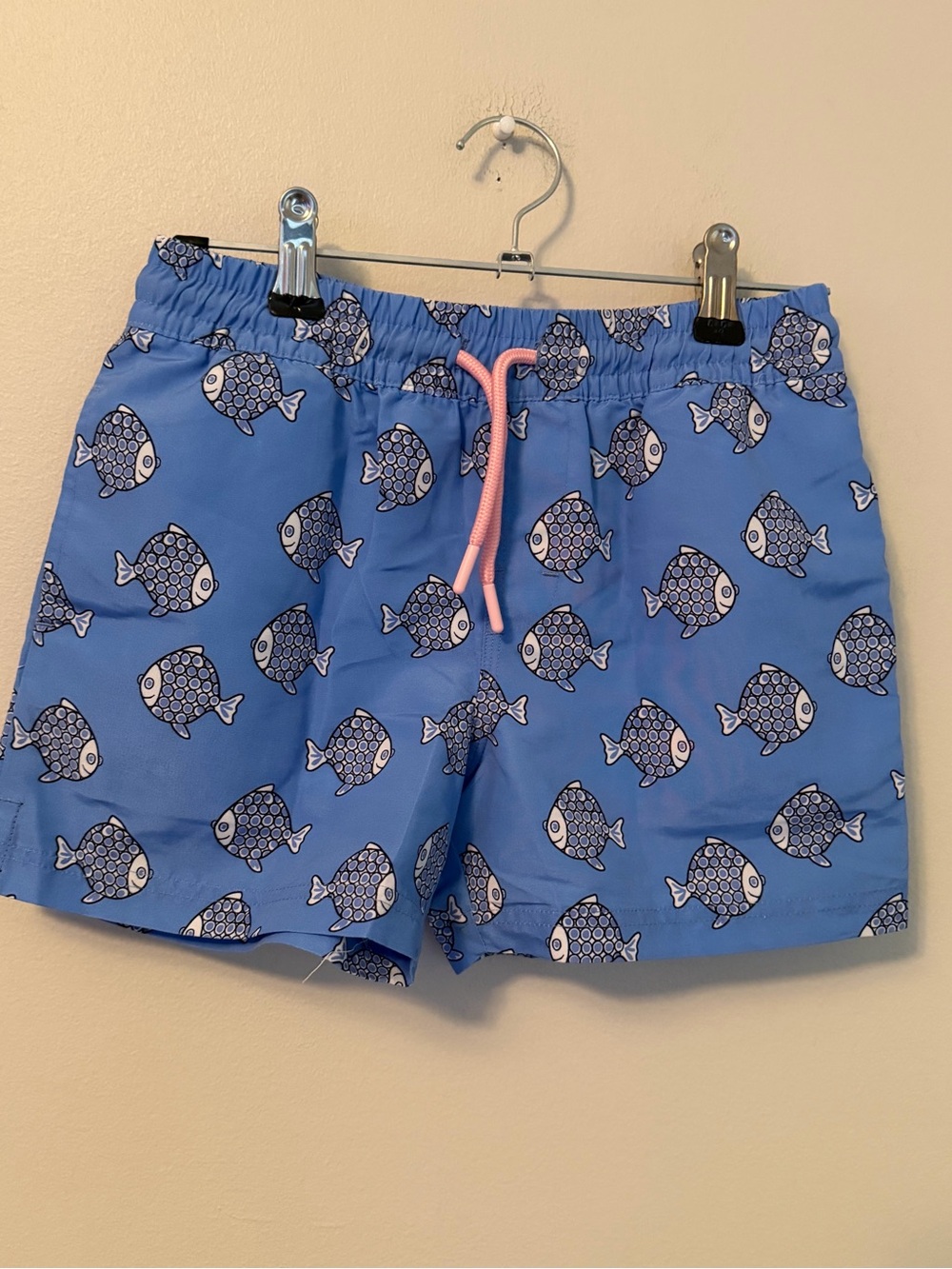 The Beaufort Bonnet Company Blue Fish Print Swim Trunks